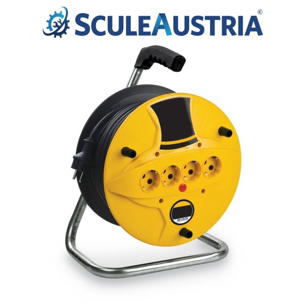 Prelungitor 4 prize si tambur cu derulator, 40x1,5 mm2