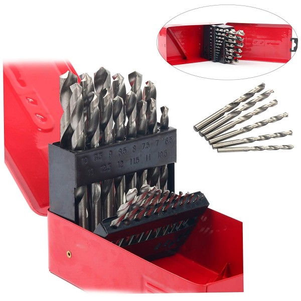 Set 25 burghie spirale HSS Ø 1 -13 mm