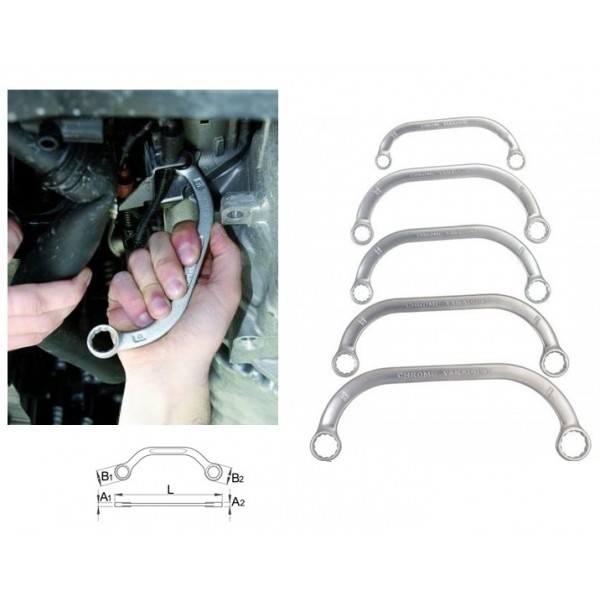 Set 5 chei inelare semiluna