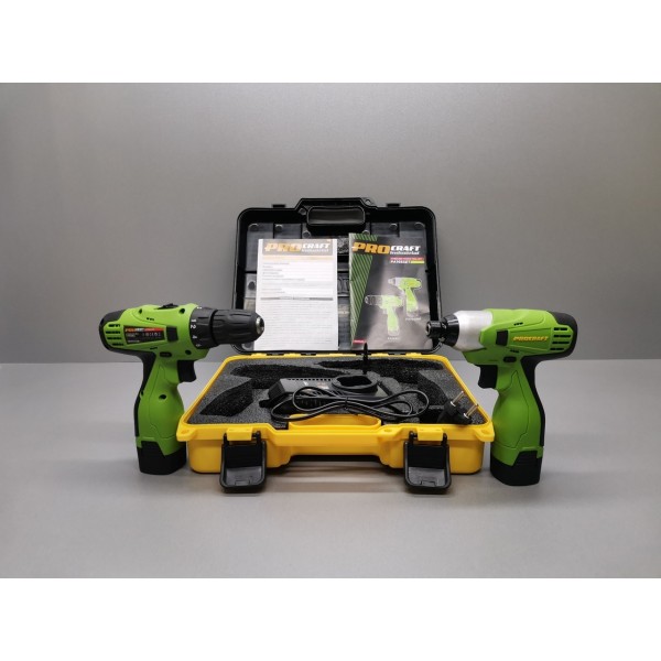 Set Autofiletanta + Pistol cheie impact cu acumulator Procraft Industrial PA168SET, 16.8V, 2Ah, mandrina 2-13mm