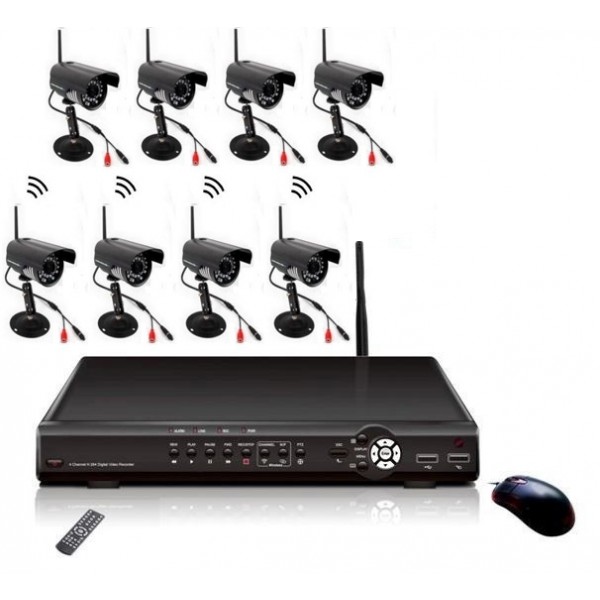 Set supraveghere CCTV fara fir 8 camere