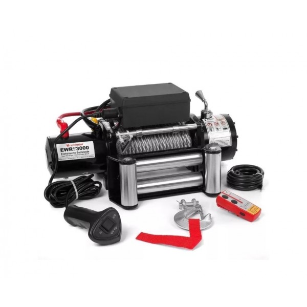 Troliu electric auto performant pentru tractari, Jeep offroad 4x4 cu telecomanda