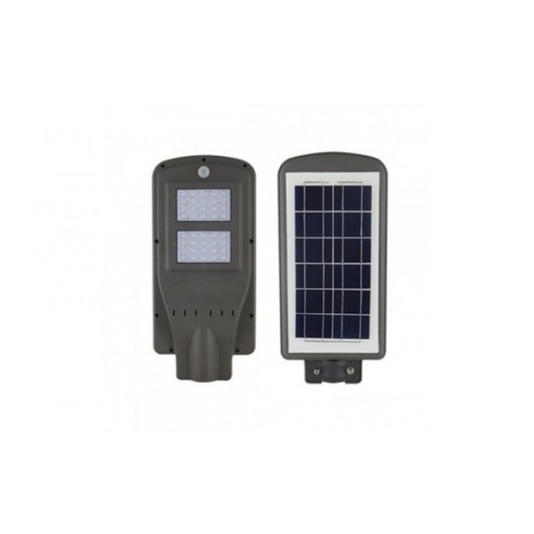 Lampa stradala 2x Cobled, cu senzor, panou solar, telecomanda si suport 100 W