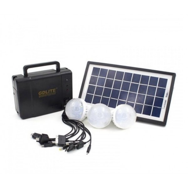 Kit Panou Solar cu 3 becuri LED + Functie Incarcare Orice Dispozitiv