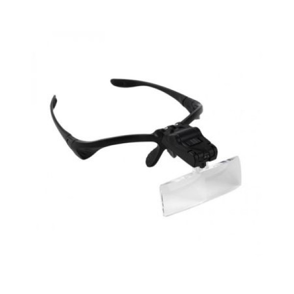 Ochelari cu magnificare cu LED si 5 lentile interschimbabile