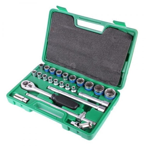 Trusa chei metrice profesionala 24 piese cu clichet 1/2