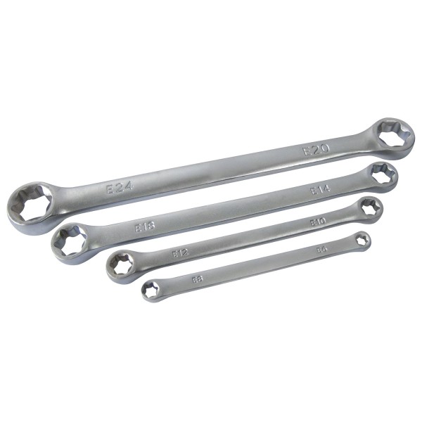 Set 4 chei Chrome Vanadium tip E-torx E6-E24