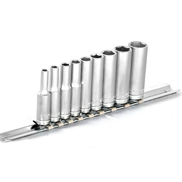 Set 10 capete chei tubulare lungi 1/4" pe sina