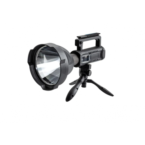 Lanterna Multifunctionala, Reincarcabila, Incarcare USB, LED, 4 Moduri De Iluminat, indicator baterie, Power Bank, Trepied, Negru
