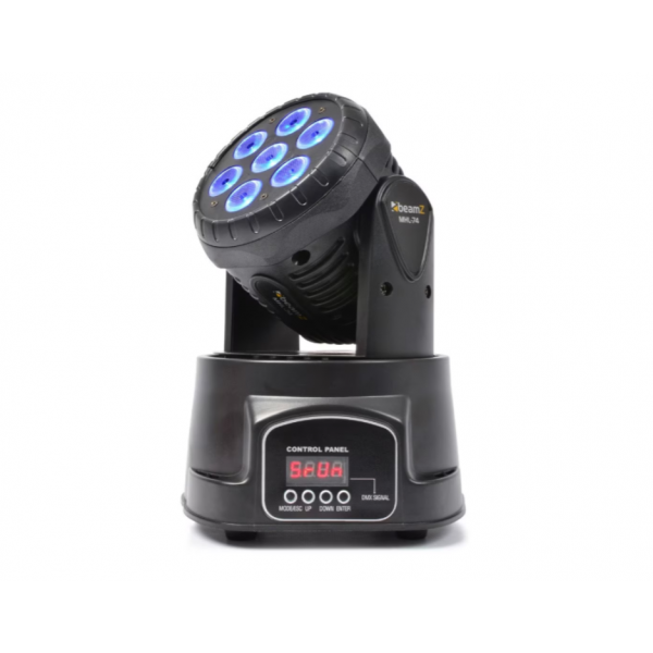 Mini Moving Head negru, LED 7x10W RGBW