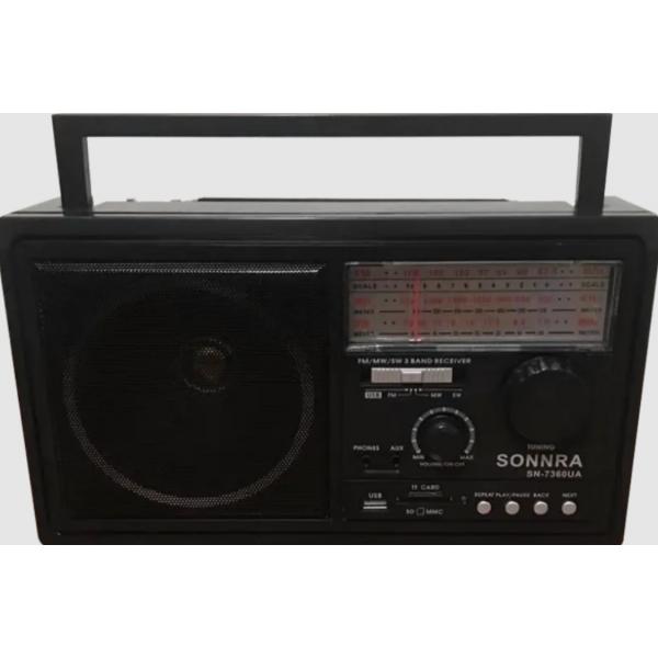 Radio FM/AM/SW, X-BASS, USB, TF CARD