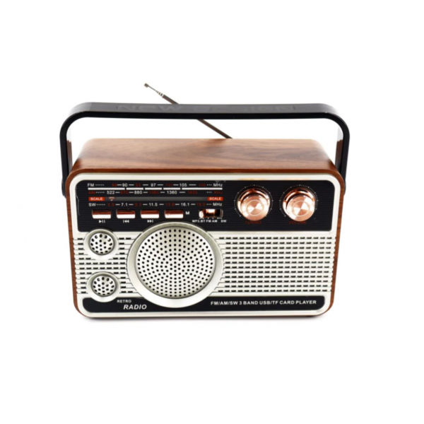 Radio Portabil FM/AM/SW, AUX, USB, Bluetooth, TF Card, 10 W , Control volum