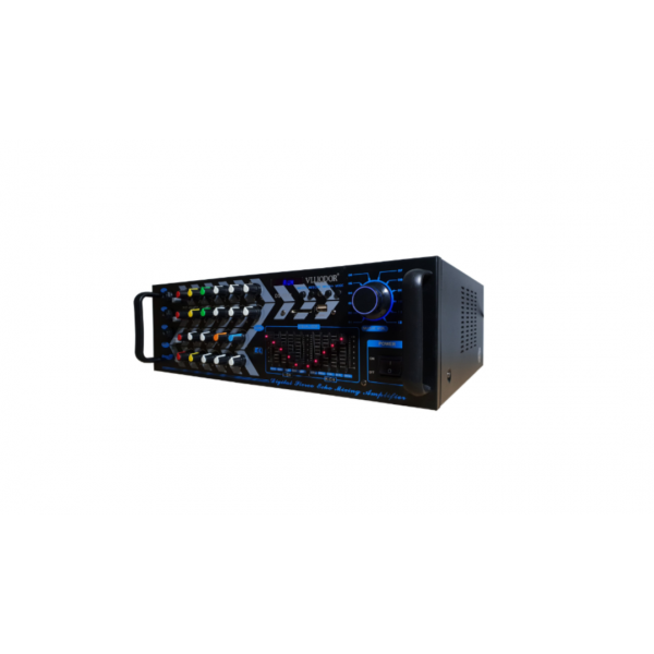 Amplificator Profesional Tip Statie 2 x 65 W Bluetooth / USB / SD Card / Radio FM / 3 Intrari Microfon