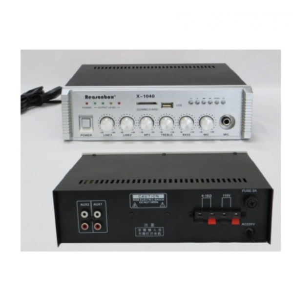 Amplificator Statie de linie 40W, Pentru boxe tavan 100V si difuzoare 4-16ohmi