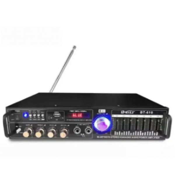 Amplificator de karaoke digital portabil cu Bluetooth egalizator USB Si intrare auxiliara