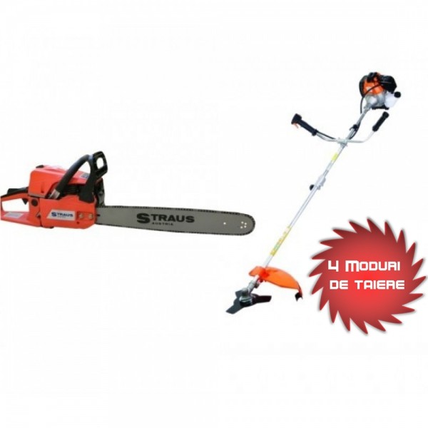 Set motocoasa 3,5 CP si drujba Straus 3,8 CP