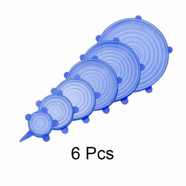 Set 6 capace flexibile din silicon, marimi diferite
