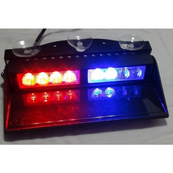 Stroboscop LED auto parbriz COB rosu albastru