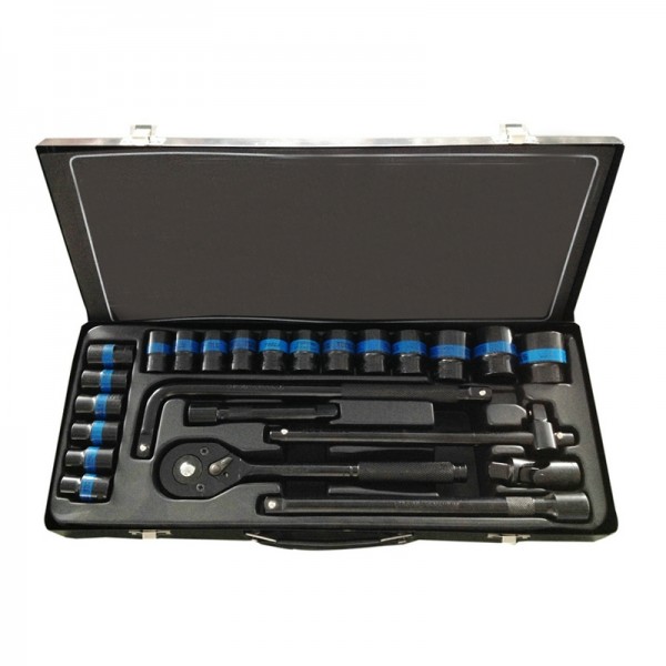 Trusa profesionala chei tubulare1/2 impact 24 piese Crome-Vanadium